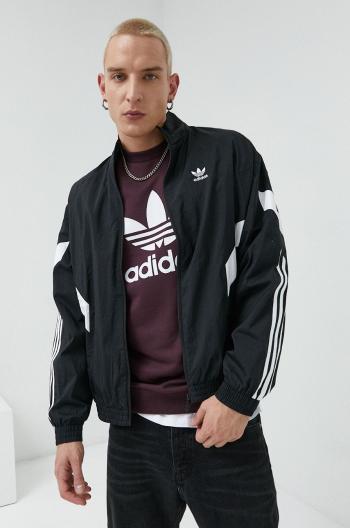 Bunda adidas Originals pánská, černá barva, přechodná, oversize