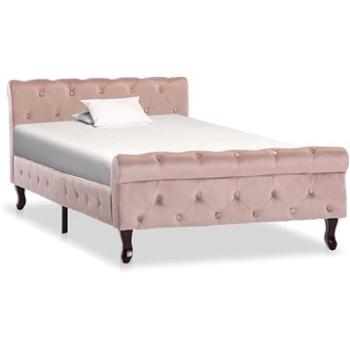 Rám postele růžový samet 100x200 cm (288565)
