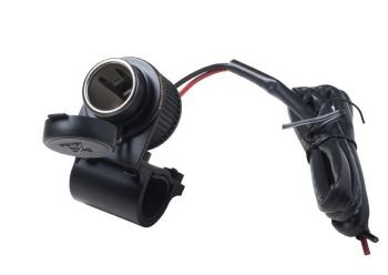 Interphone Handlebar - Mounted Cigarette Lighter Socket Konektor na motorku