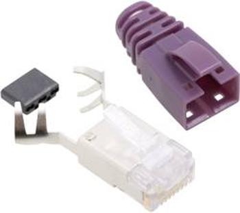 Konektor RJ45 Cat6 BEL Stewart SS-39200-012-K-PU (SS39VIOE), zástrčka rovná, fialová