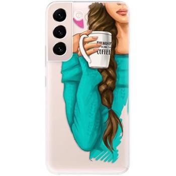 iSaprio My Coffe and Brunette Girl pro Samsung Galaxy S22+ 5G (coffbru-TPU3-S22P-5G)