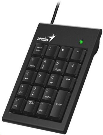 Genius NumPad 100 Klávesnice, numerická, drátová, slim design, USB, černá, 31300015400
