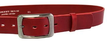 Penny Belts Dámský kožený opasek 16293 red 85 cm