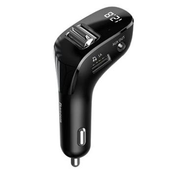 Baseus Streamer F40 AUX Wireless MP3 FM Transmitter Car Charger 15W Black (CCF40-01)