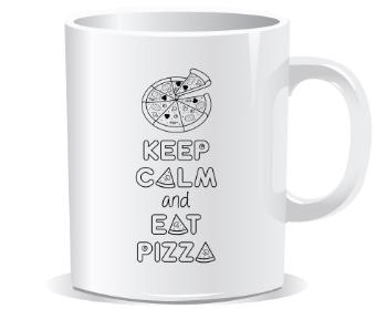 Hrnek Premium Keep calm and eat pizza