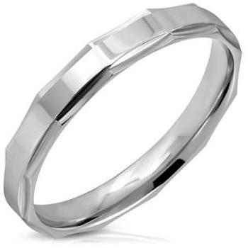 Šperky4U NSS3007 Pánský snubní ocelový prsten - velikost 70 - NSS3007-4-70