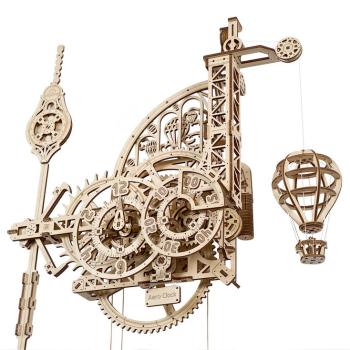 Ugears 3D dřevěné mechanické puzzle Nástěnné hodiny Aero 320 ks