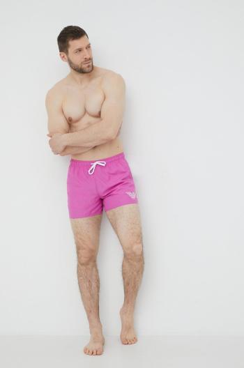 Plavkové šortky Emporio Armani Underwear fialová barva