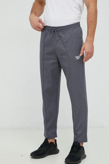Bavlněné kalhoty Reebok Classic pánské, šedá barva, hladké