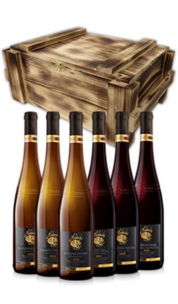 Výběr nejlepších vín z Habánských sklepů v luxusním dřevěném boxu