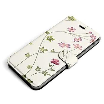 Mobiwear Flip pouzdro pro Samsung Galaxy S22 Plus - MD03S Tenké rostlinky s květy (5904808015356)