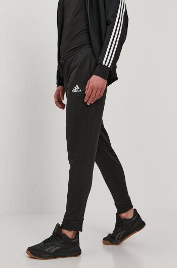 Kalhoty adidas GK9265 pánské, černá barva, hladké