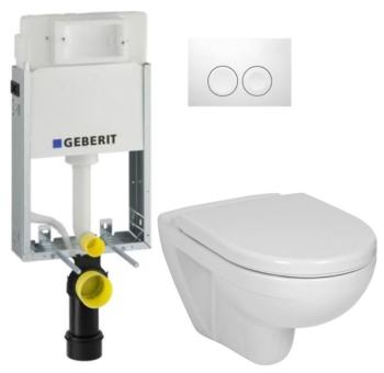 GEBERIT KOMBIFIXBasic vč. bílého tlačítka DELTA 21 + WC JIKA LYRA PLUS + SEDÁTKO DURAPLAST 110.100.00.1 21BI LY6