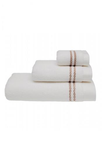 Dárková sada malých ručníků CHAINE, 3 ks Bílá / béžová výšivka