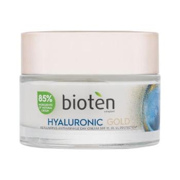 Bioten Hyaluronic Gold Replumping Antiwrinkle Day Cream SPF10 50 ml denní pleťový krém pro ženy proti vráskám