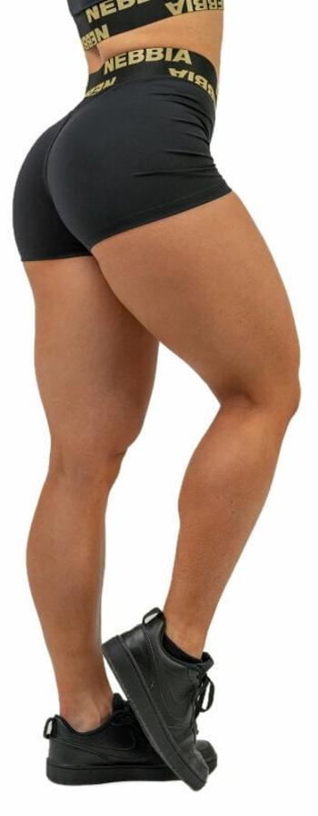 Nebbia Compression High Waist Shorts INTENSE Leg Day Black/Gold L Fitness kalhoty