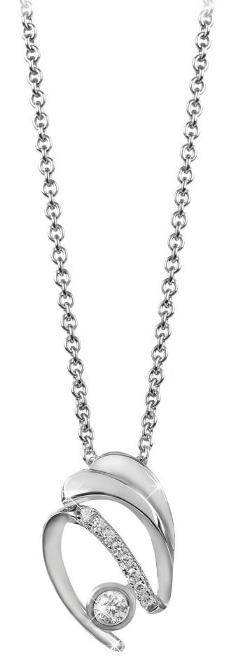 Silver Cat Stříbrný náhrdelník se zirkony SC321 ( řetízek, přívěsek )