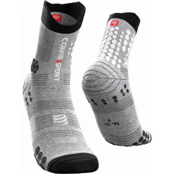 Compressport PRO RACING SOCKS V3.0 TRAIL Běžecké ponožky, šedá, velikost 39-41