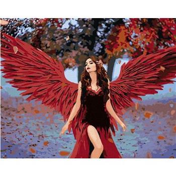 Malování podle čísel - Žena s andělskými červenými křídly (HRAbz33261nad)