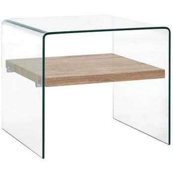 Konferenční stolek čirý 50 × 50 × 45 cm tvrzené sklo (284742)