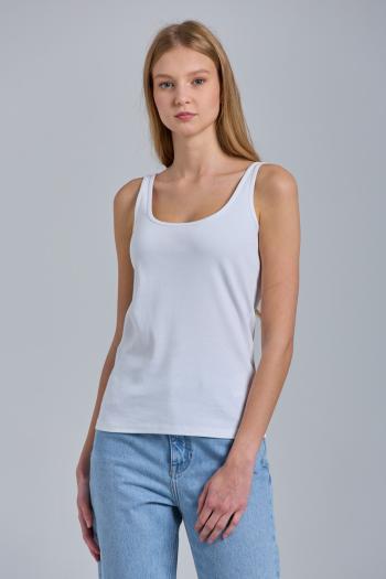 TOP GANT D1. 1X1 RIB TANK TOP bílá S