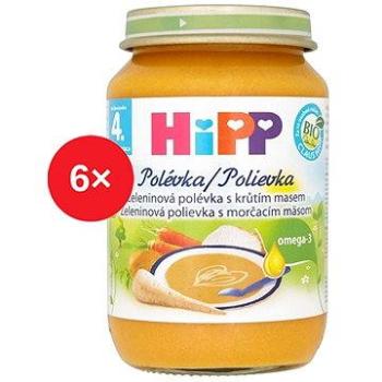 HiPP BIO Zeleninová polévka s krůtím masem - 6× 190 g (4062300437456)