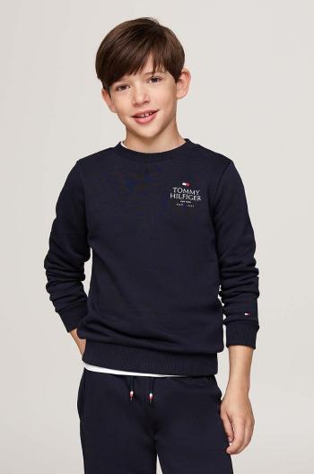 Dětská mikina Tommy Hilfiger tmavomodrá barva, s potiskem, KB0KB09194