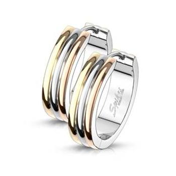 Šperky4U Zlacené ocelové náušnice - kroužky 20 mm - OPN1360-20