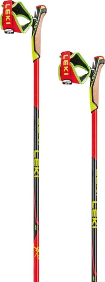 Leki HRC max - bright red/neonyellow/carbon structure 150