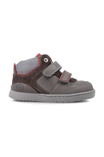 Dětské kožené sneakers boty Biomecanics šedá barva