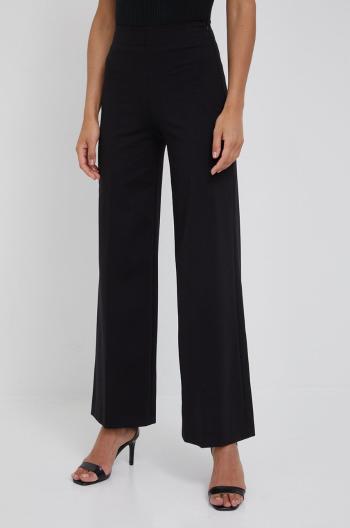 Kalhoty Drykorn dámské, černá barva, široké, high waist
