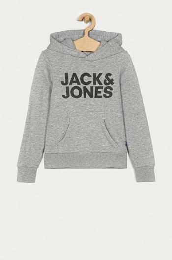 Mikina Jack & Jones šedá barva, s potiskem