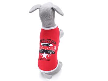 Vsepropejska Perla tričko s nápisy pro psa Barva: Červená, Délka zad (cm): 33, Obvod hrudníku: 42 - 46 cm