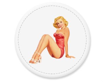 Placka magnet Pin-up girl