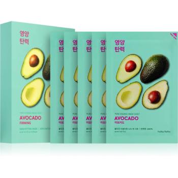 Holika Holika Pure Essence Avocado zklidňující plátýnková maska 5x20 ml