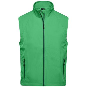James & Nicholson Pánská softshellová vesta JN1022 - Zelená | M