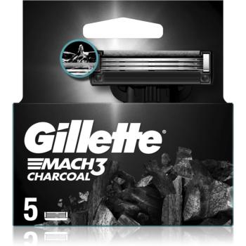 Gillette Mach3 Charcoal náhradní břity 5 ks