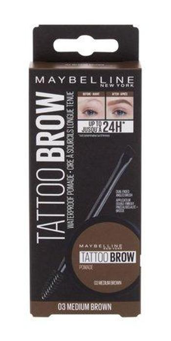 Gel a pomáda na obočí Maybelline - Brow Tattoo , 4ml, 03, Medium, Brown