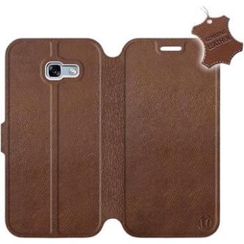 Flip pouzdro na mobil Samsung Galaxy A5 2017 - Hnědé - kožené -  Brown Leather (5903226497843)