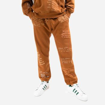 Pánské kalhoty PLEASURES Remote Sweat Pants P21W026-BROWN