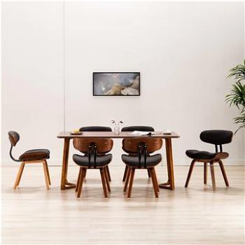 Jídelní židle 6 ks šedé ohýbané dřevo a textil (278719)