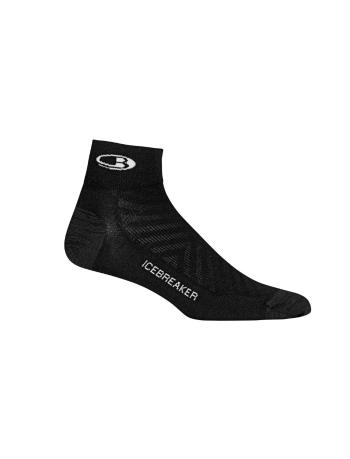 pánské merino ponožky ICEBREAKER Mens Run+ Ultralight Mini, Black/Snow velikost: S