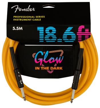 Fender Professional Glow in the Dark Cable, Orange, 18.6'