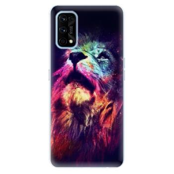 Odolné silikonové pouzdro iSaprio - Lion in Colors - Realme 7 Pro