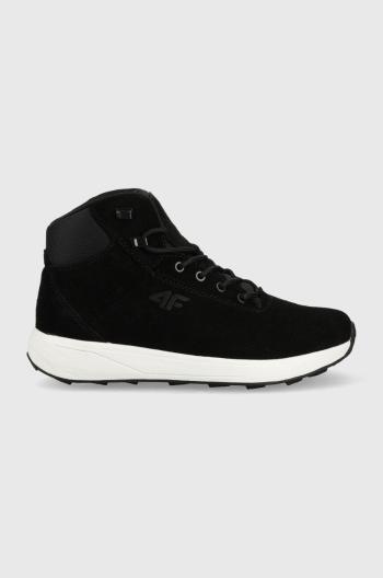 Semišové sneakers boty 4F černá barva