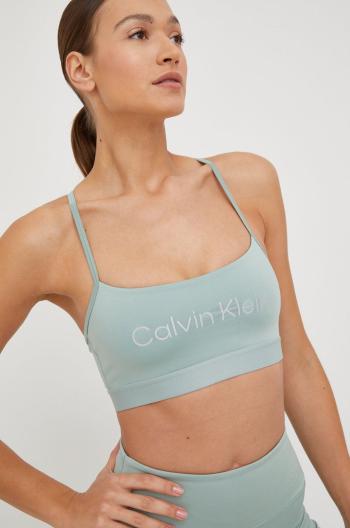 Sportovní podprsenka Calvin Klein Performance Ck Essentials tyrkysová barva