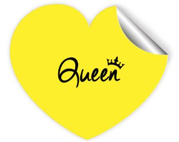 Samolepky srdce - 5 kusů Queen
