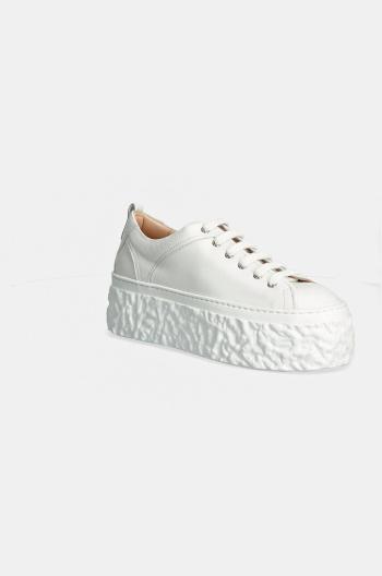 Kožené sneakers boty AGL Magma bílá barva, D776001PGKA076A634