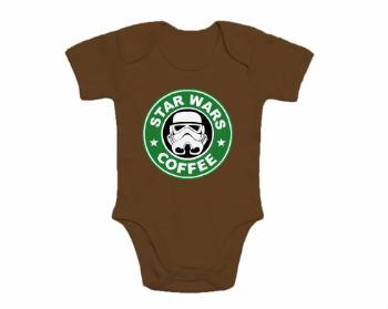 Dětské body krátký rukáv premium Starwars coffee