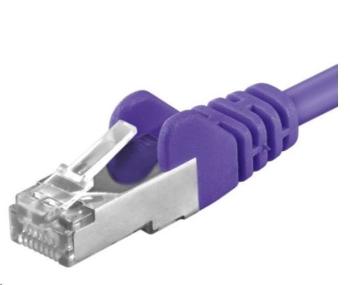 PREMIUMCORD Patch kabel CAT6a S-FTP, RJ45-RJ45, AWG 26/7 0, 5m fialová